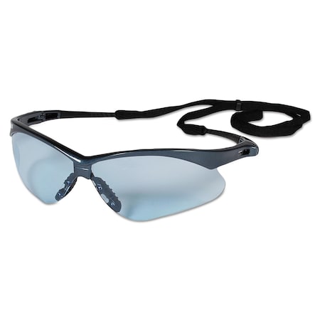 Kleenguard Nemesis, Safety Glasses, 99.9% UVA/UVB/UVC, Light Blue Lens, Blue Frame, Half-Frame, 12 PK 19639